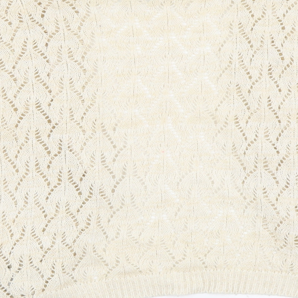 Womens UK Size 10 New Look Beige Shrug Jumper