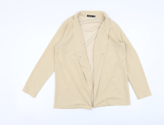 Boohoo Womens Beige Jacket Blazer Size 8 Hook & Loop