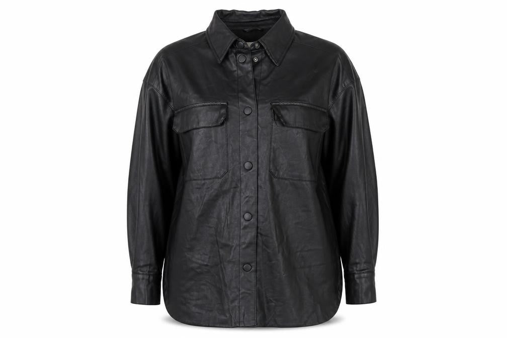 Womens UK Size XS H&M Black Basic Button-Up