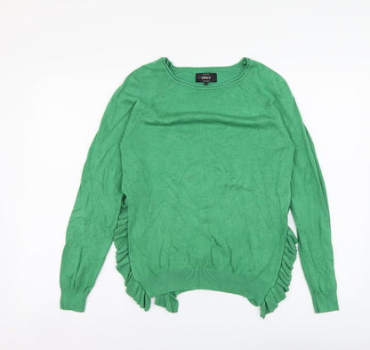 Womens UK Size S Only Green Pullover Jumper
