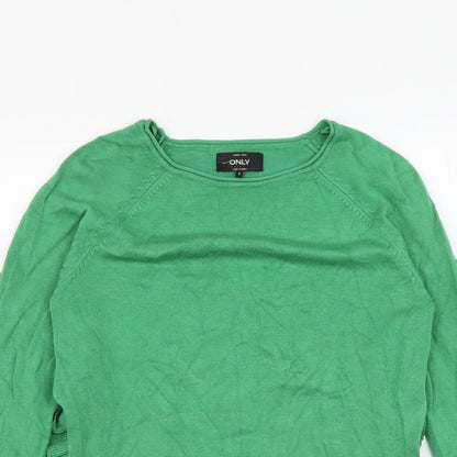 Womens UK Size S Only Green Pullover Jumper