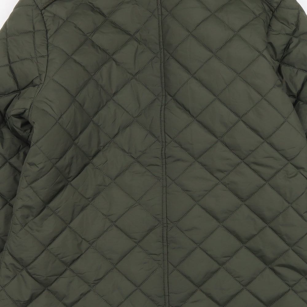 Avenue Womens Green Jacket Coat Size M Zip