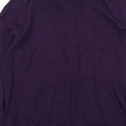 Burton Mens Purple Collared Cotton Pullover Jumper Size L