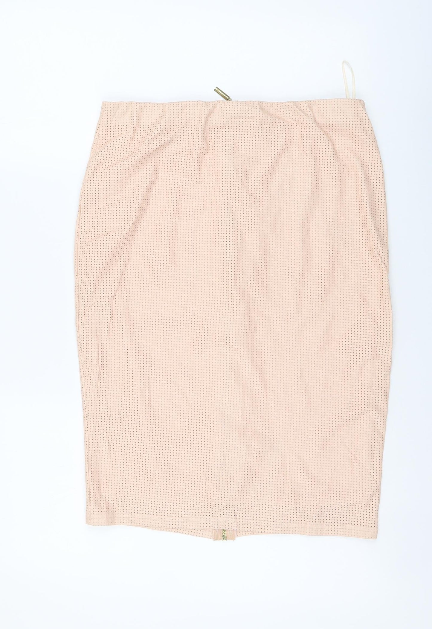 Lipsy Womens Pink Polyester Straight & Pencil Skirt Size 12 Zip