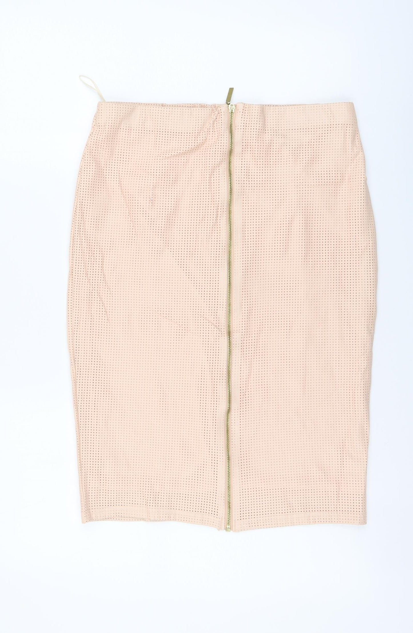 Lipsy Womens Pink Polyester Straight & Pencil Skirt Size 12 Zip