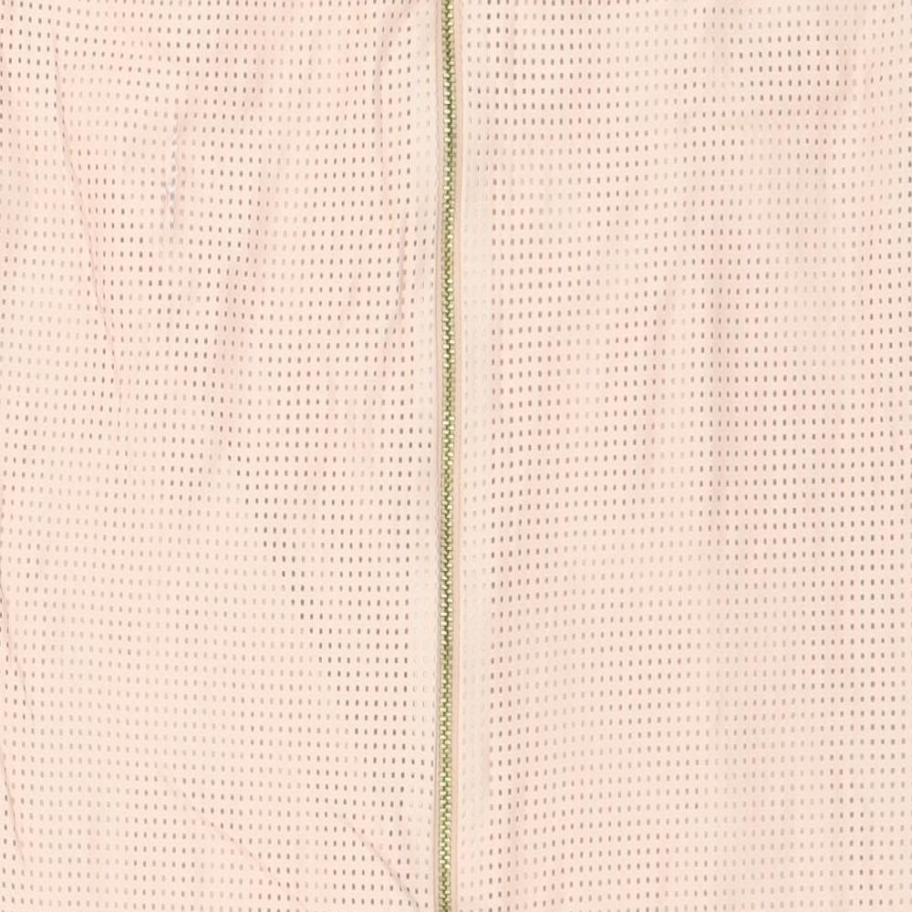 Lipsy Womens Pink Polyester Straight & Pencil Skirt Size 12 Zip