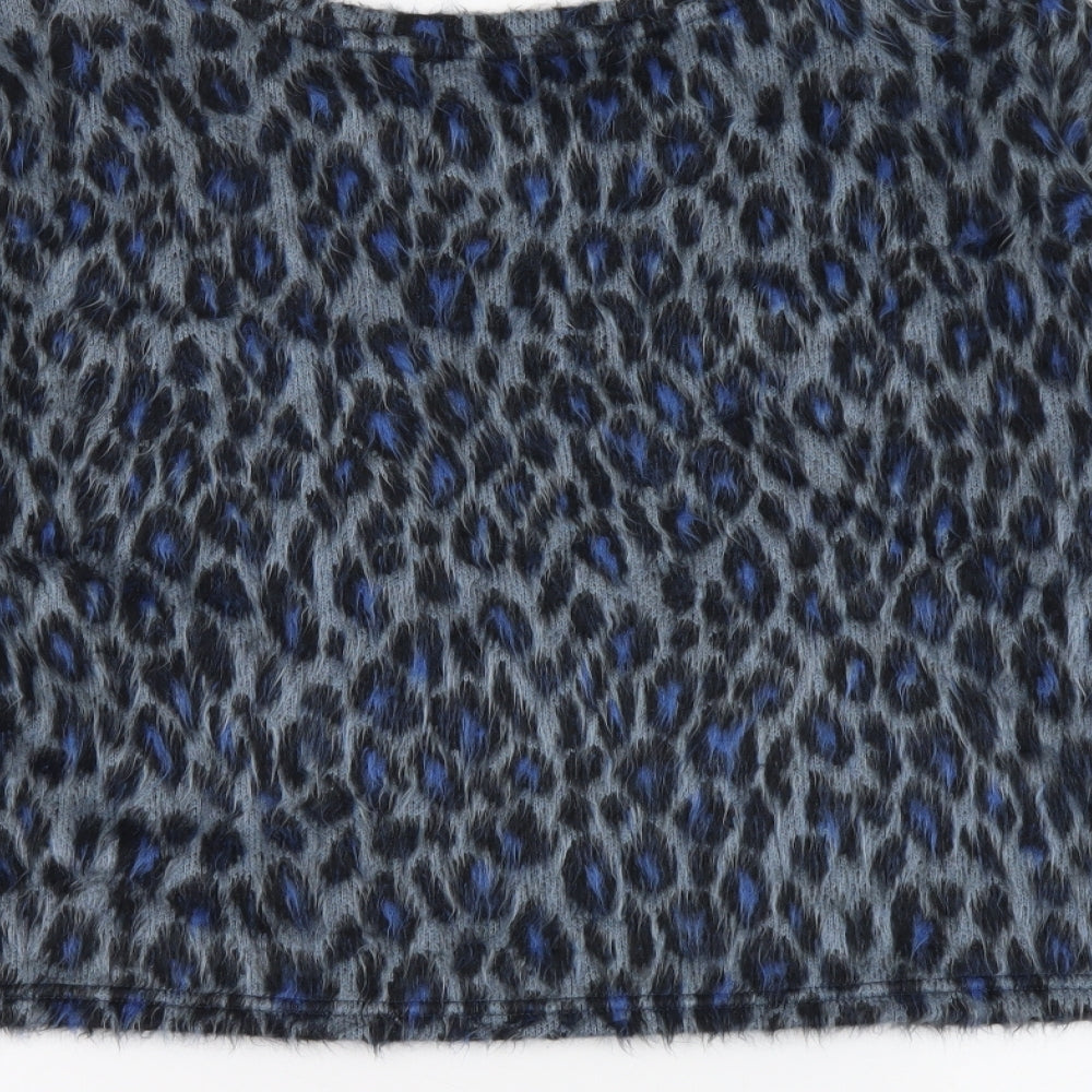 Womens UK Size L New Look Blue Basic Blouse