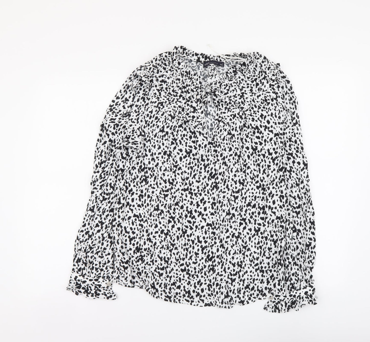 Womens UK Size 6 Marks and Spencer White Basic Blouse