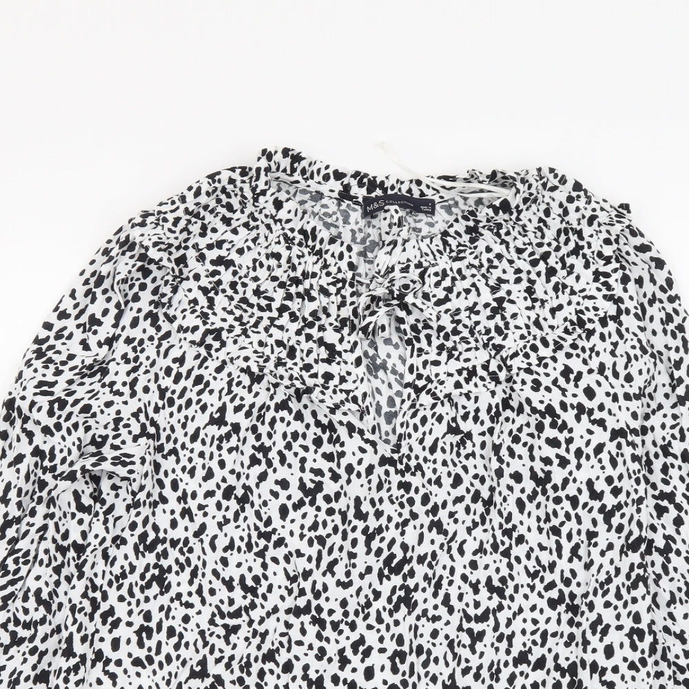Womens UK Size 6 Marks and Spencer White Basic Blouse
