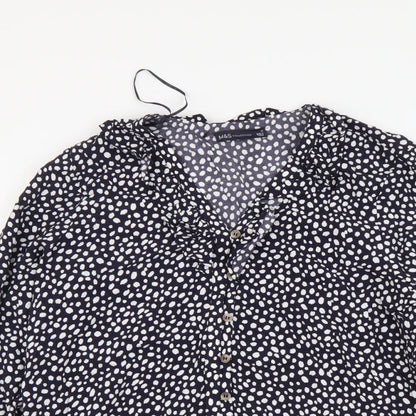 Womens UK Size 10 Marks and Spencer Blue Basic Button-Up