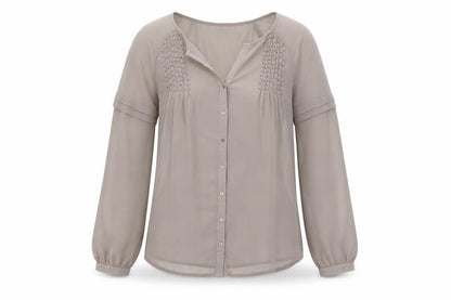 Womens UK Size 10 Marks and Spencer Beige Basic Button-Up
