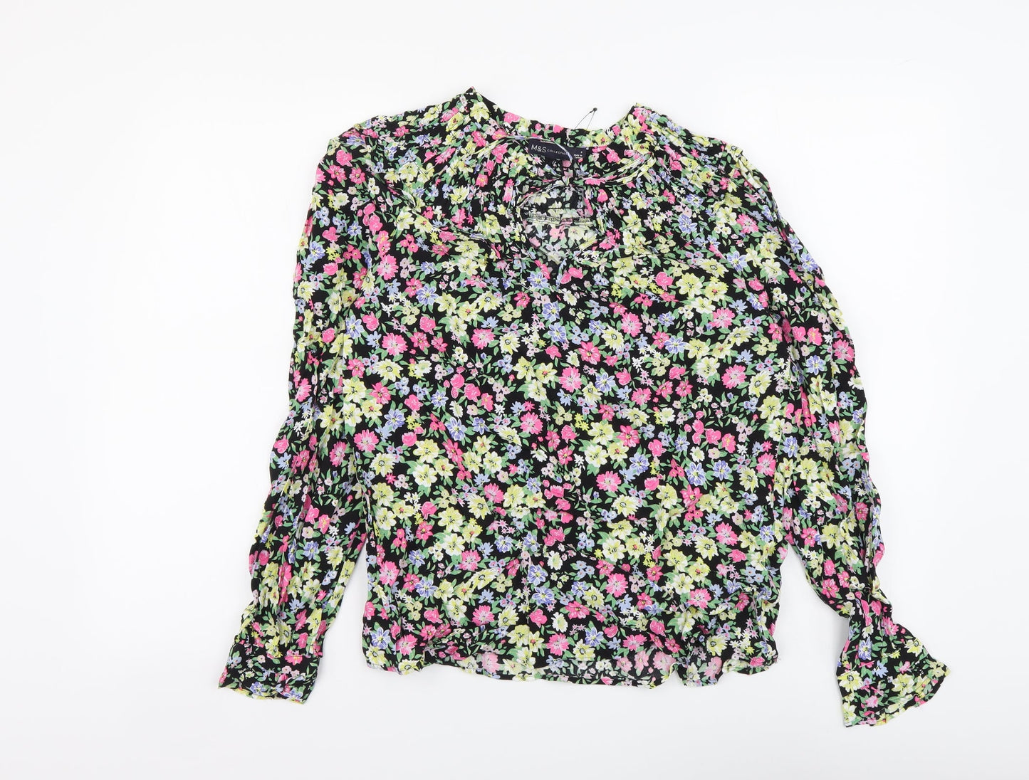 Womens UK Size 8 Marks and Spencer Multicoloured Basic Blouse