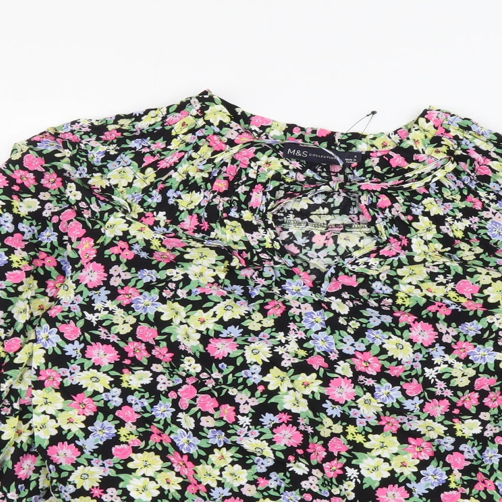 Womens UK Size 8 Marks and Spencer Multicoloured Basic Blouse