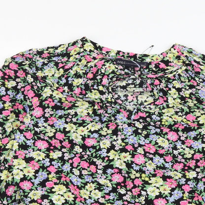 Womens UK Size 8 Marks and Spencer Multicoloured Basic Blouse