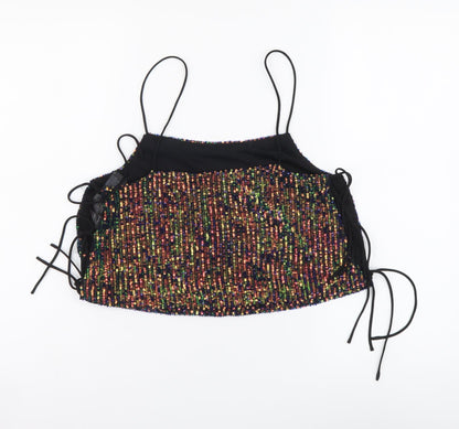 Womens UK Size 8 Topshop Multicoloured Cropped Tank