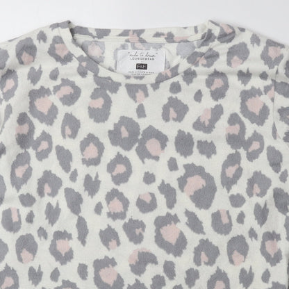 F&F Womens Multicoloured Round Neck Animal Print Polyester Pullover Jumper Size XS - Cheetah Print