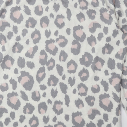 F&F Womens Multicoloured Round Neck Animal Print Polyester Pullover Jumper Size XS - Cheetah Print