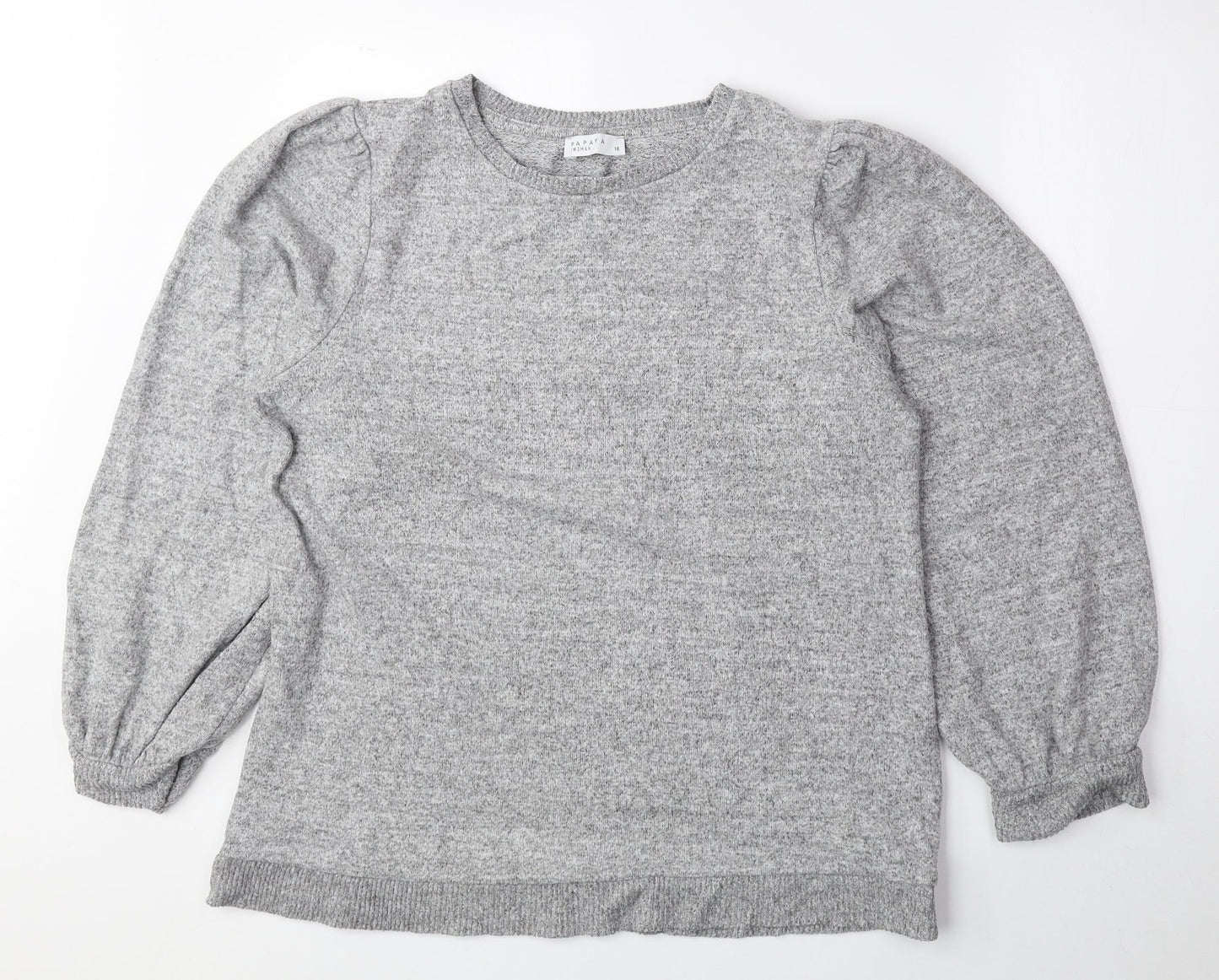 Womens UK Size 16 Papaya Grey Pullover Jumper