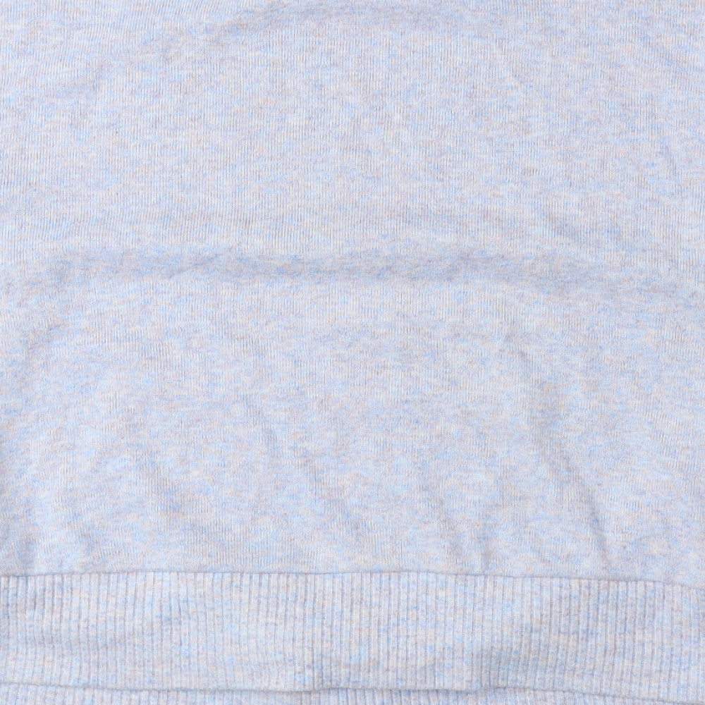 George Womens Blue Round Neck Polyester Pullover Jumper Size 8