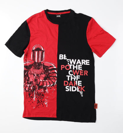 Star Wars Mens Multicoloured Cotton Button-Up Size S Roll Neck Push Lock - Star Wars