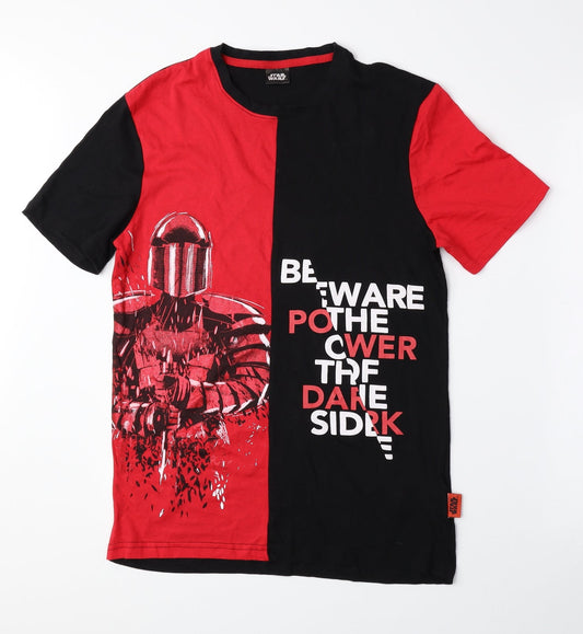 Star Wars Mens Multicoloured Cotton Button-Up Size S Roll Neck Push Lock - Star Wars