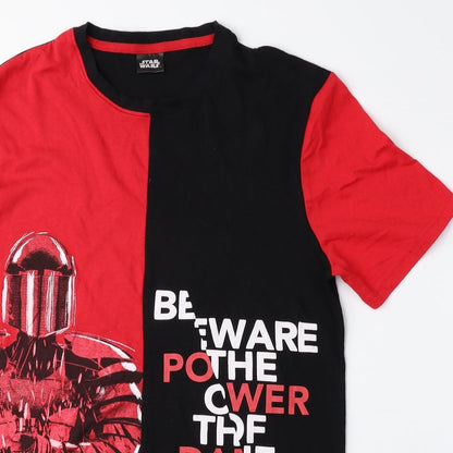 Star Wars Mens Multicoloured Cotton Button-Up Size S Roll Neck Push Lock - Star Wars