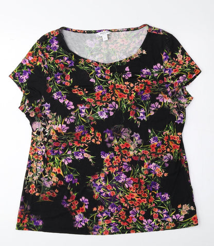 Womens UK Size L Precis Multicoloured Basic Blouse