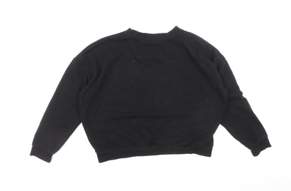 Stranger Things Womens Black Polyester Pullover Sweatshirt Size 4 Pullover