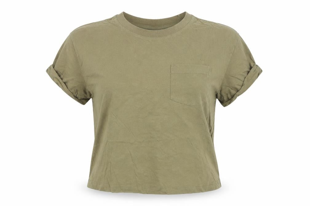 Womens UK Size M Divided Green Ringer T-Shirt
