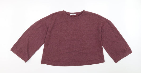 find. Womens Purple Round Neck Polyester Pullover Jumper Size XL