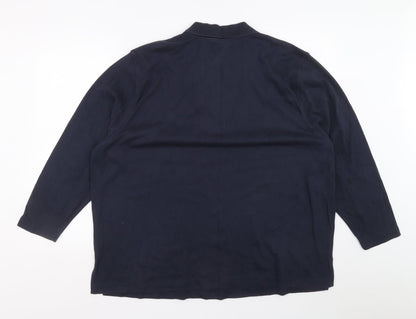 Milano Mens Blue Cotton Pullover Sweatshirt Size L - Milano