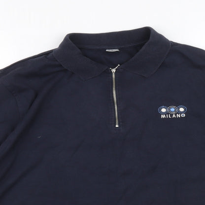 Milano Mens Blue Cotton Pullover Sweatshirt Size L - Milano