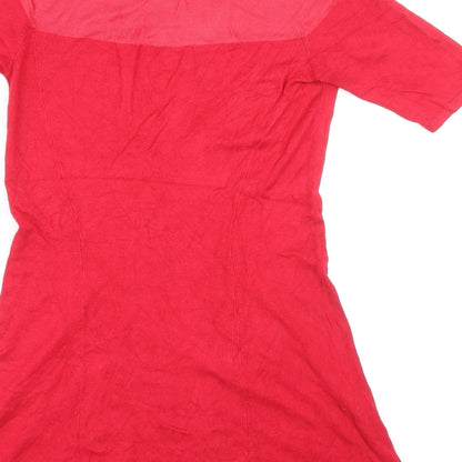 F&F Womens Pink Viscose A-Line Size 12 Round Neck Pullover