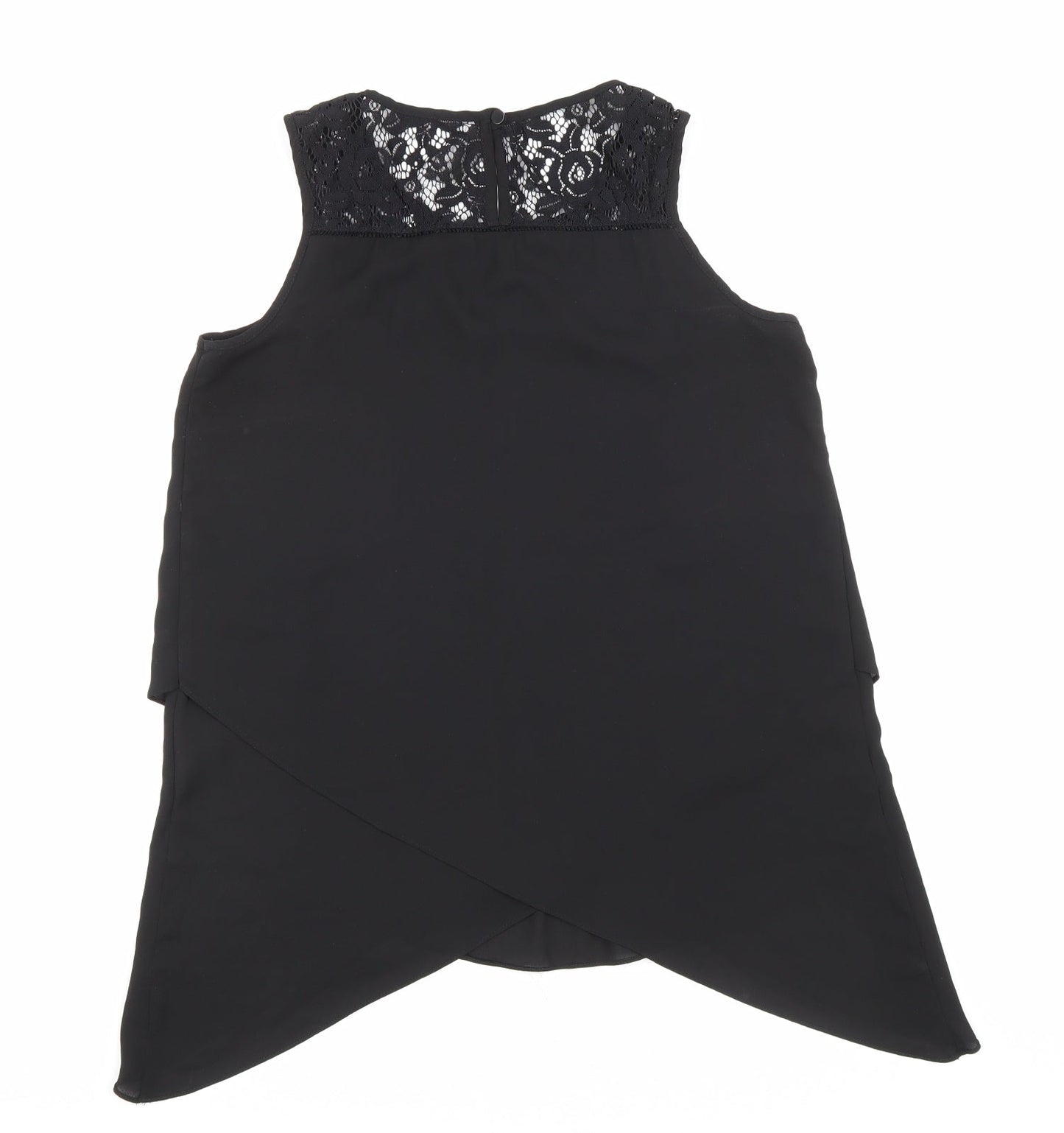 Womens UK Size 10 Roman Black Basic Tank