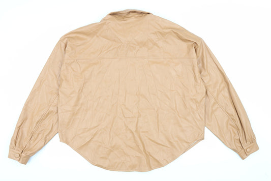 In the Style Womens Brown Jacket Size 16 Button