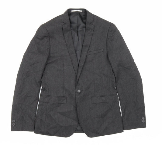 Mens UK Size 36 Moss London Regular Grey Suit Jacket