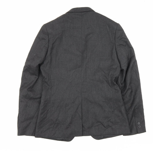 Mens UK Size 36 Moss London Regular Grey Suit Jacket