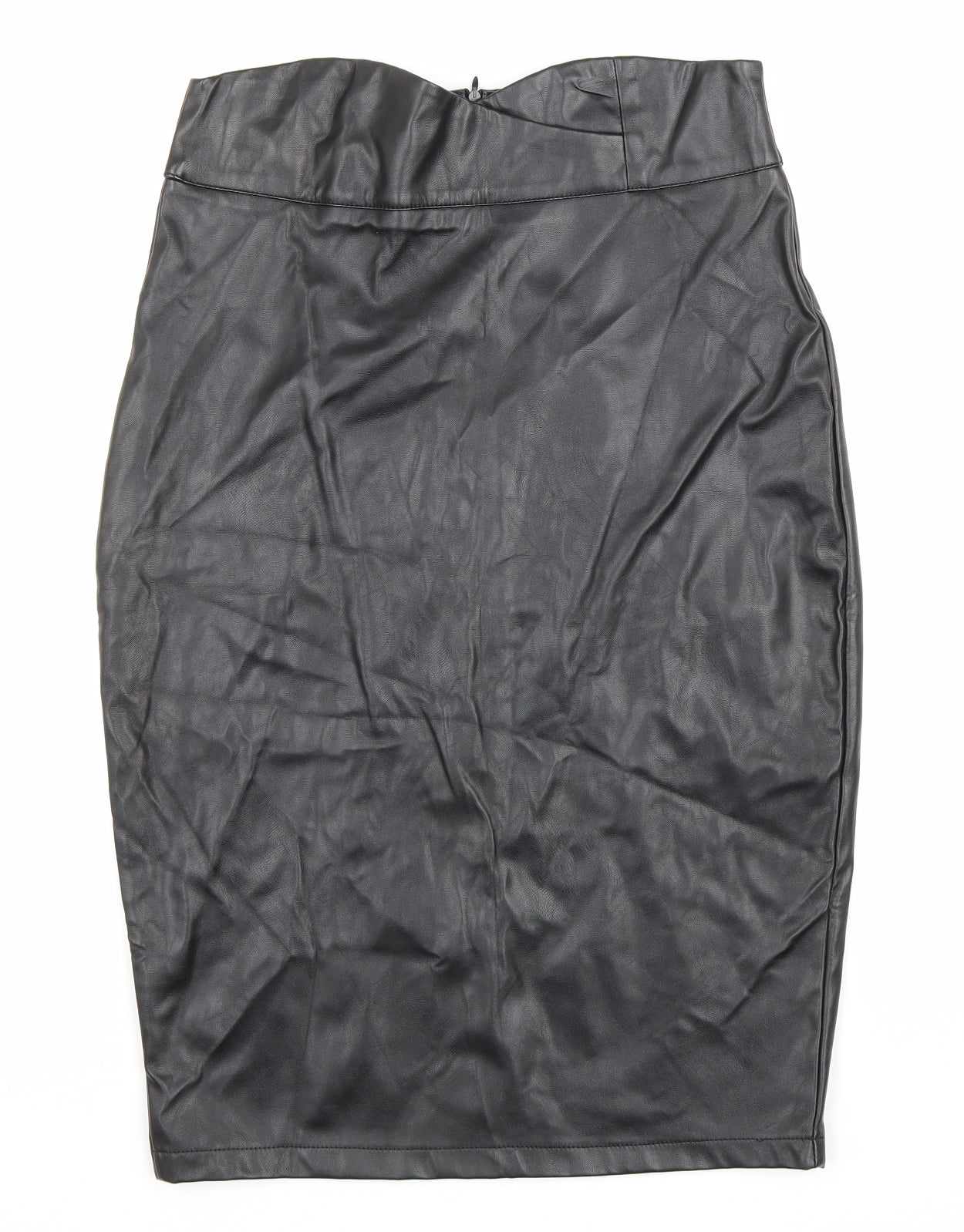 Vera and Lucy Womens Black Polyester Straight & Pencil Skirt Size XL Zip