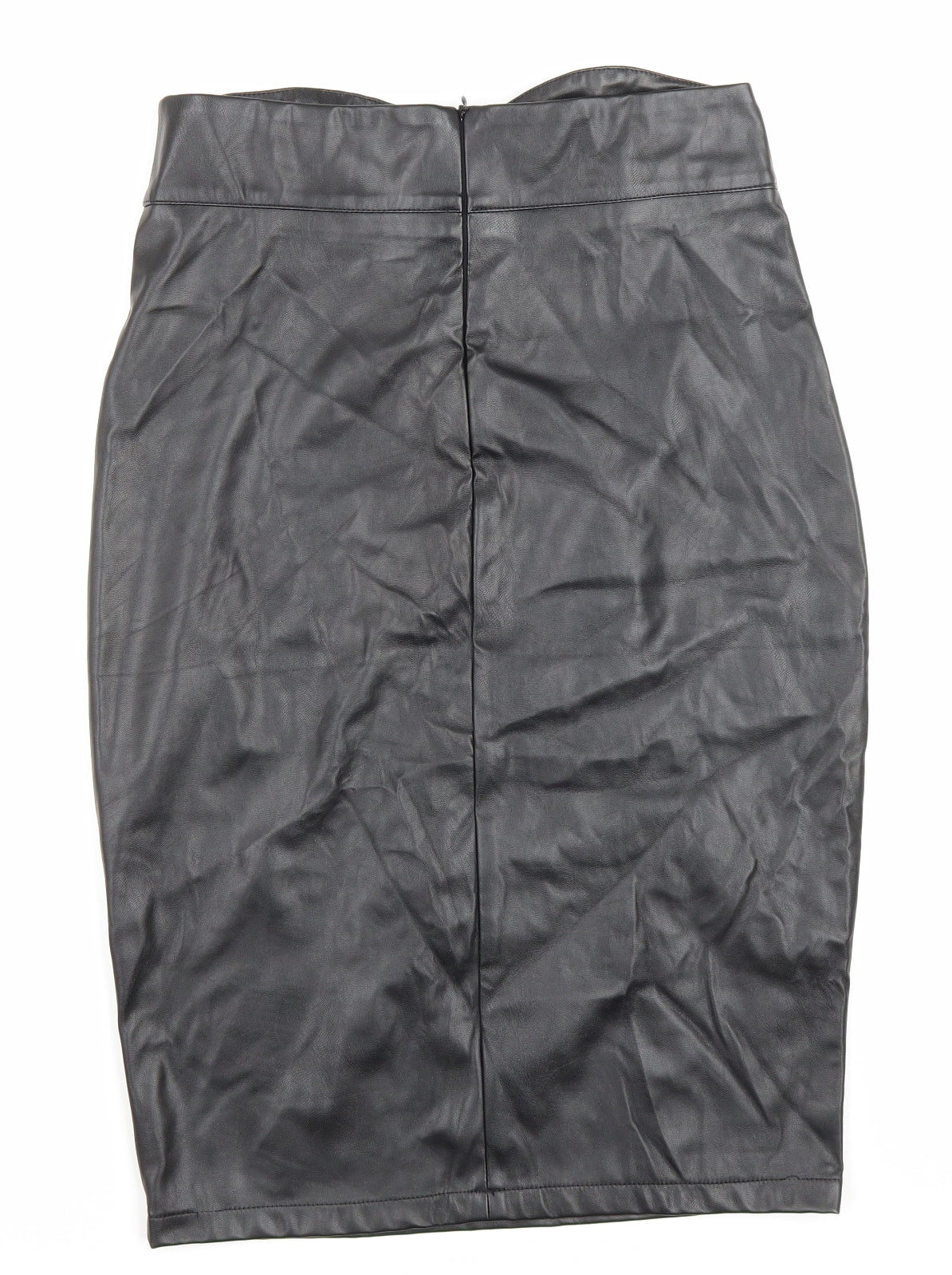 Vera and Lucy Womens Black Polyester Straight & Pencil Skirt Size XL Zip