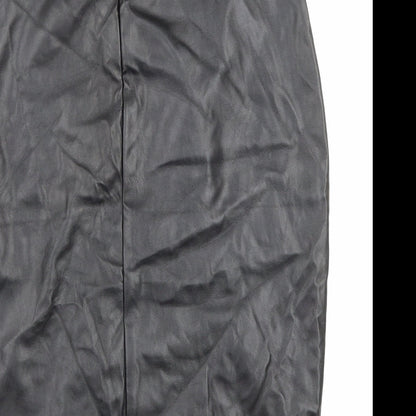 Vera and Lucy Womens Black Polyester Straight & Pencil Skirt Size XL Zip