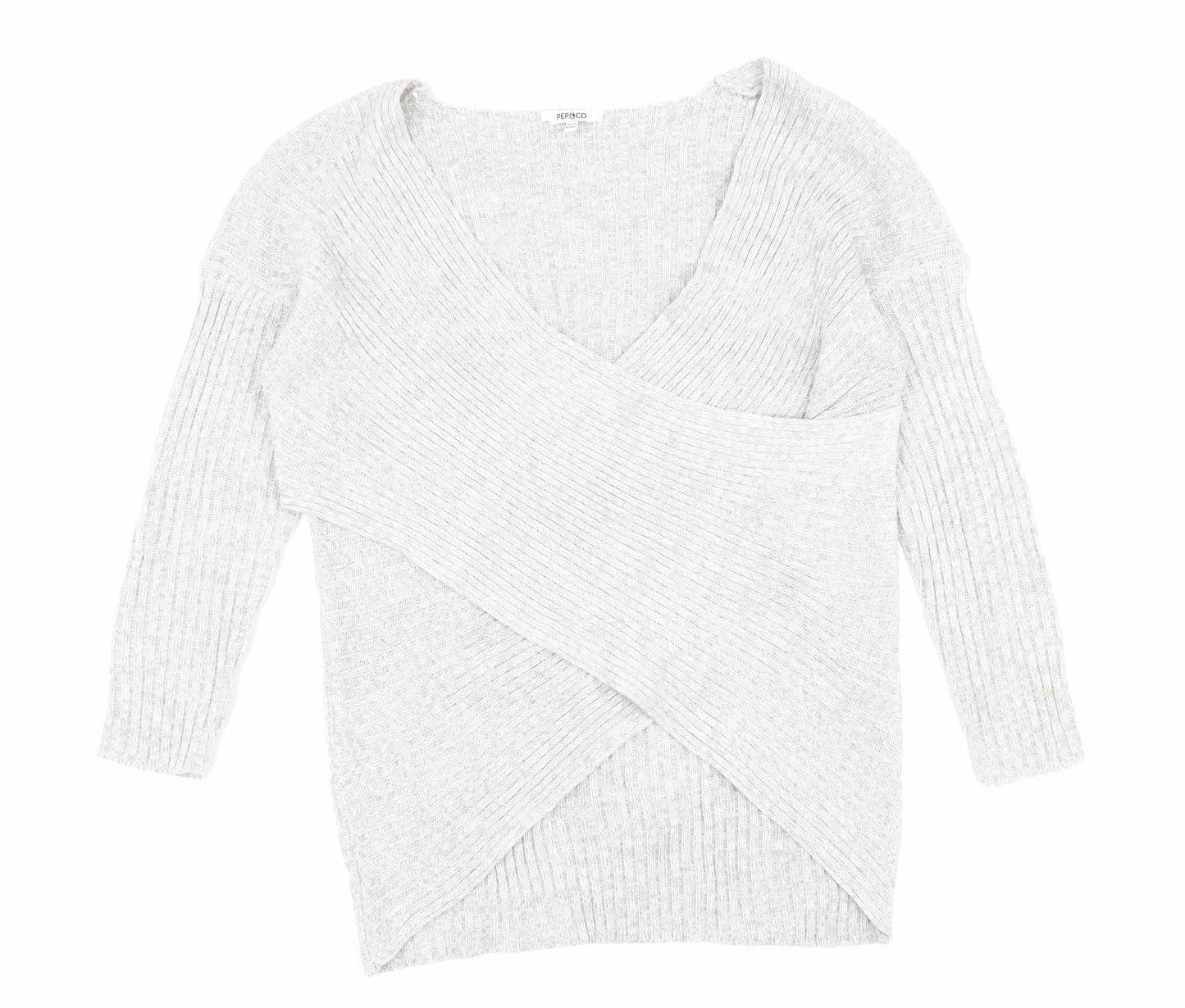 Womens UK Size 12 PEP&CO Grey Pullover Jumper