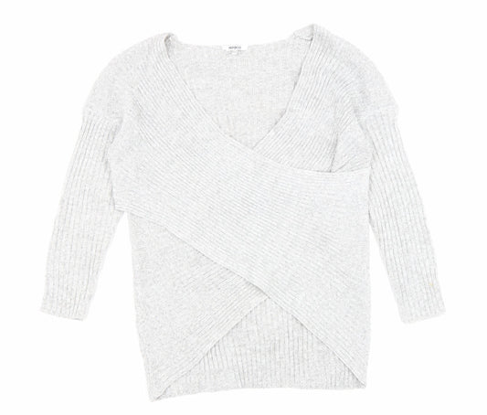Womens UK Size 12 PEP&CO Grey Pullover Jumper