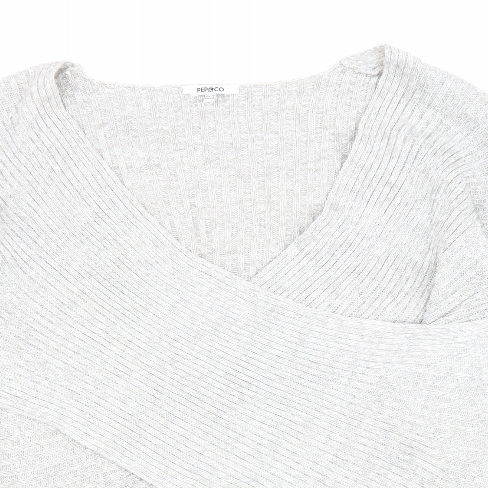 Womens UK Size 12 PEP&CO Grey Pullover Jumper