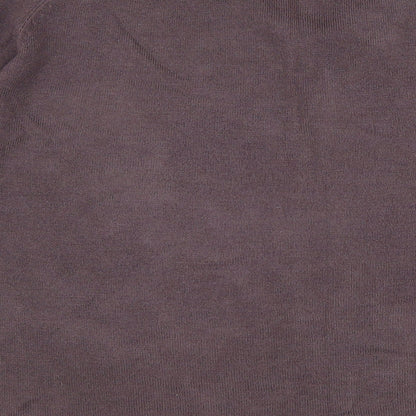 Marks and Spencer Mens Purple V-Neck Acrylic Pullover Jumper Size S