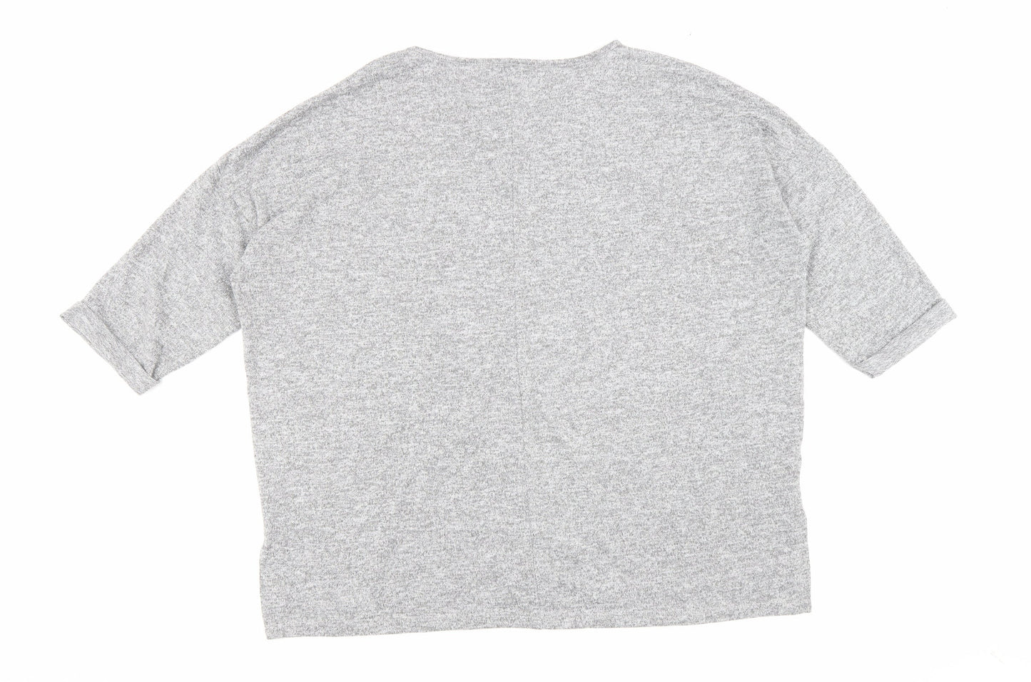Womens UK Size L New Look Grey Basic Blouse