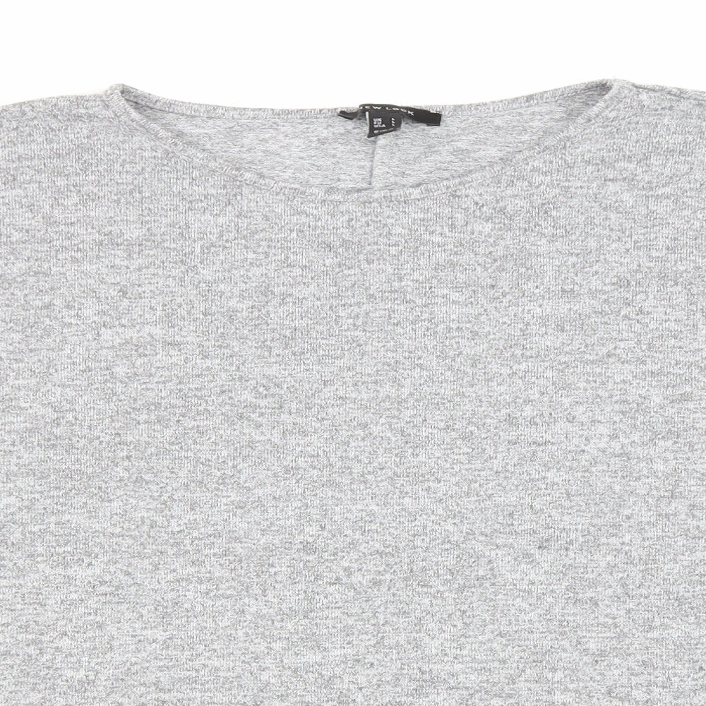 Womens UK Size L New Look Grey Basic Blouse