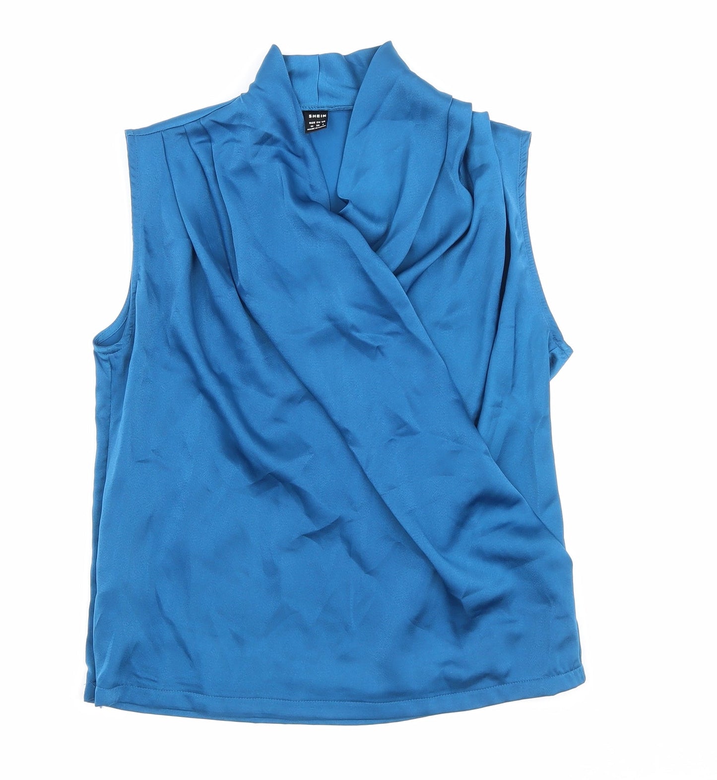 SheIn Womens Black Polyester Basic Blouse Size M V-Neck