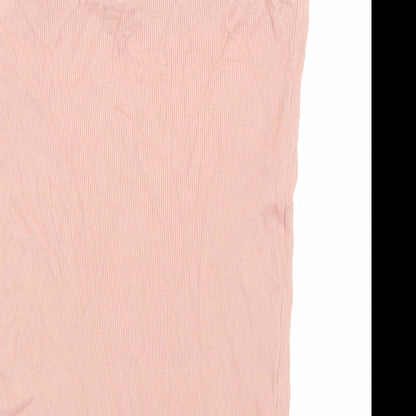 Terranova Womens Pink Cotton Straight & Pencil Skirt Size L Drawstring