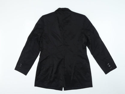 Richards Womens Black Viscose Jacket Blazer Size 14