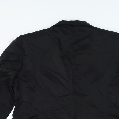 Richards Womens Black Viscose Jacket Blazer Size 14